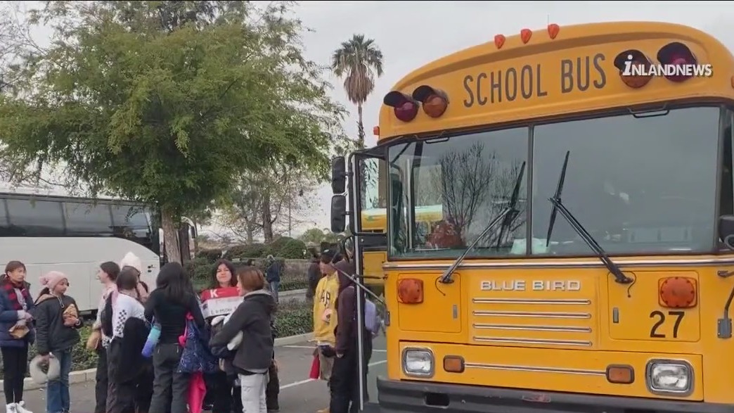 Schoolchildren escorted down after days trapped in San Bernardino Mountains