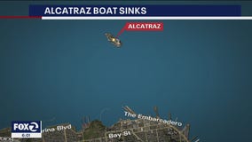 Small boat sinks near Alcatraz