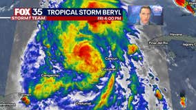 Tropical Storm Beryl headed north to Texas