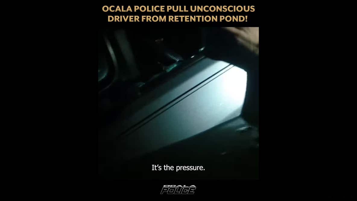 Woman saved from sinking car after medical episode