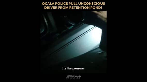 Ocala woman saved from sinking car in retention pond after suffering medical episode