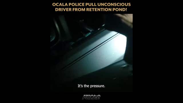 Ocala woman saved from sinking car in retention pond after suffering medical episode