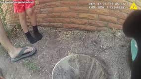 Watch: Crews get creative to rescue baby from 10-foot-deep hole