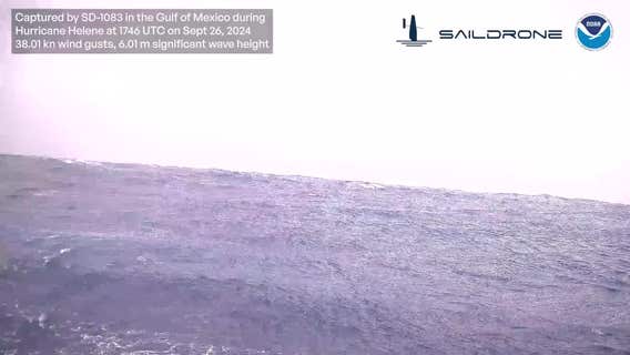 Watch: Drone video from inside Hurricane Helene