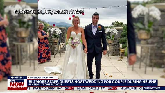 Biltmore Estate staff, guests host impromptu wedding for couple during Helene