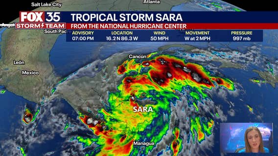 Tropical Storm Sara's threat to Florida lessens; should dissipate over Gulf of Mexico, NHC says
