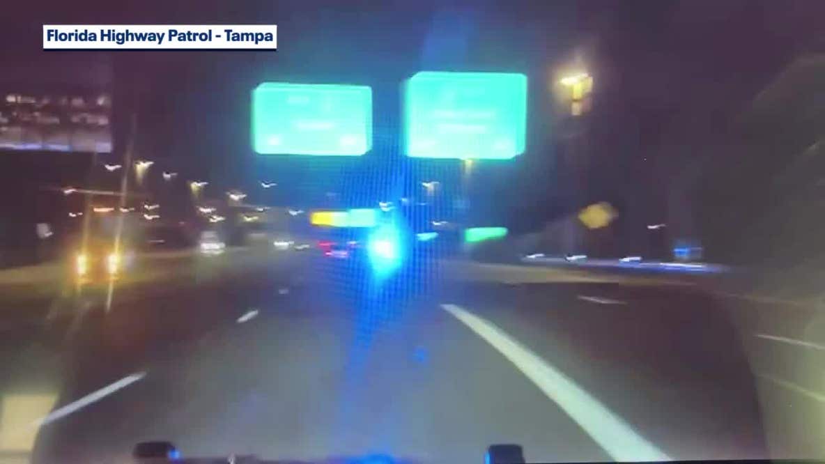 Dashcam video shows high-speed chase end in Florida