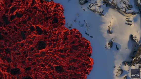 Icelandic videographer captures mesmerizing volcanic lava flow, prompting 'fascinating' skepticism