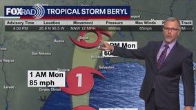 Tropical Storm Beryl: 4 p.m. Sunday update