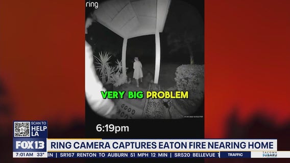 Ring video captures Eaton Fire getting dangerously close to CA home