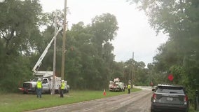 Utility crews responding to downed lines