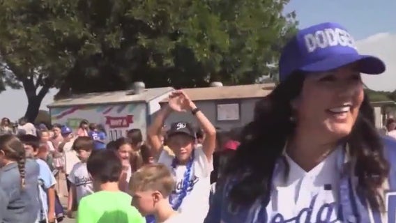 Dodgers superfan sparks wave of spirit at local school