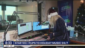 Flipping the switch to Christmas music with 102.1