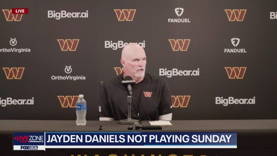 Commanders QB Jayden Daniels will not play Sunday against the Raiders