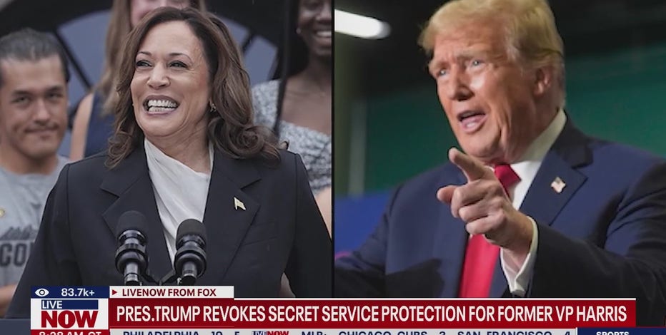 Trump revokes Kamala Harris' Secret Service protection, spokesperson says