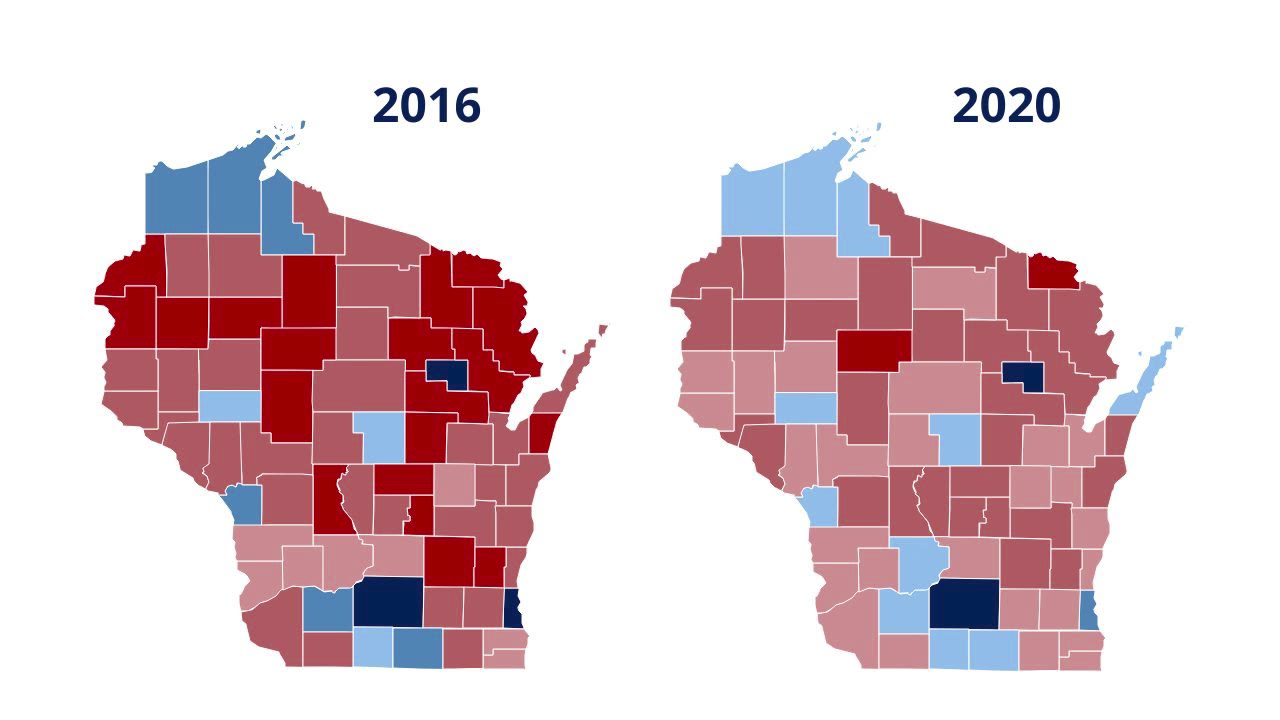 Where you’ll see ‘red’ and ‘blue’ in Wisconsin on election night
