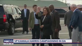 VP Kamala Harris campaigns in Georgia, Walz in Boston