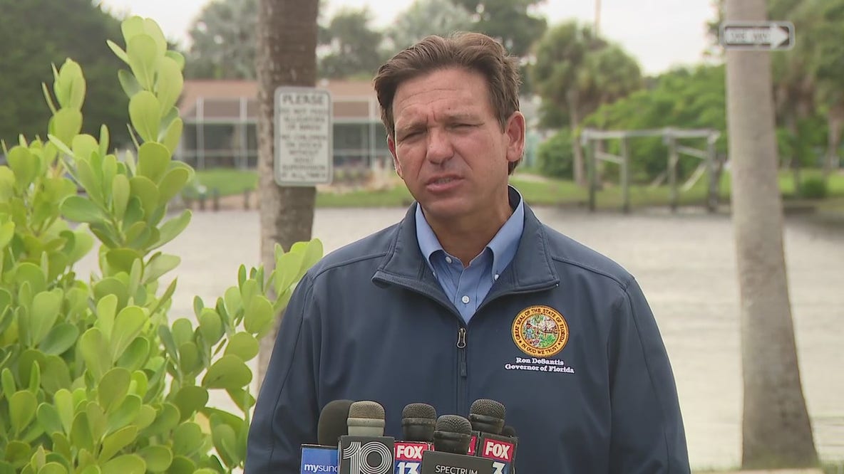 DeSantis in Sarasota after Tropical Storm Debby