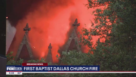 Downtown Dallas fire: First Baptist Dallas historic sanctuary partially destroyed