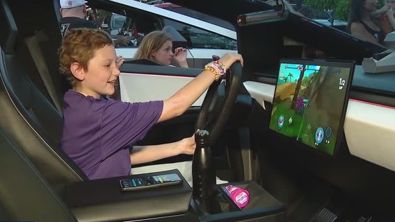 Lakeland child cancer patient surprised with Cybertruck parade: 'It makes me happy'