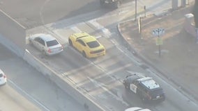 Yellow Mustang leads chase through LA rush hour