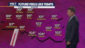 Austin weather: Heat indices over 100 degrees