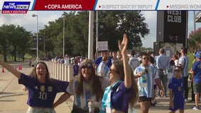 Argentina, Ecuador fans on Copa America match