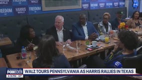 Walz tours Pennsylvania as Harris rallies in Texas