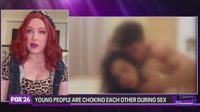 Young people are choking each other during sex