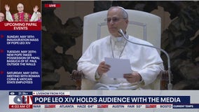 Pope Leo XIV speaks to media