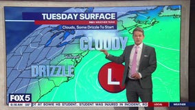 DC weather: Tuesday morning drizzle clears by afternoon