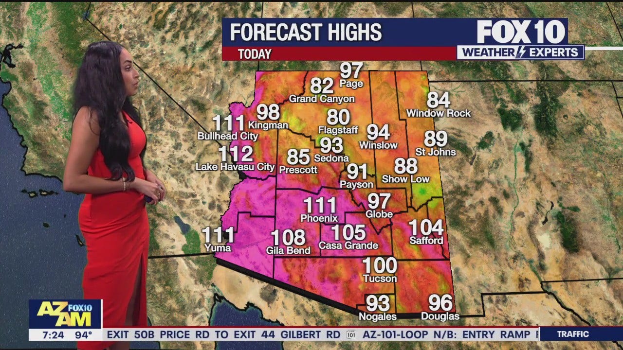 Weather forecast for Arizona: Saturday is expected to be the hottest day of the weekend