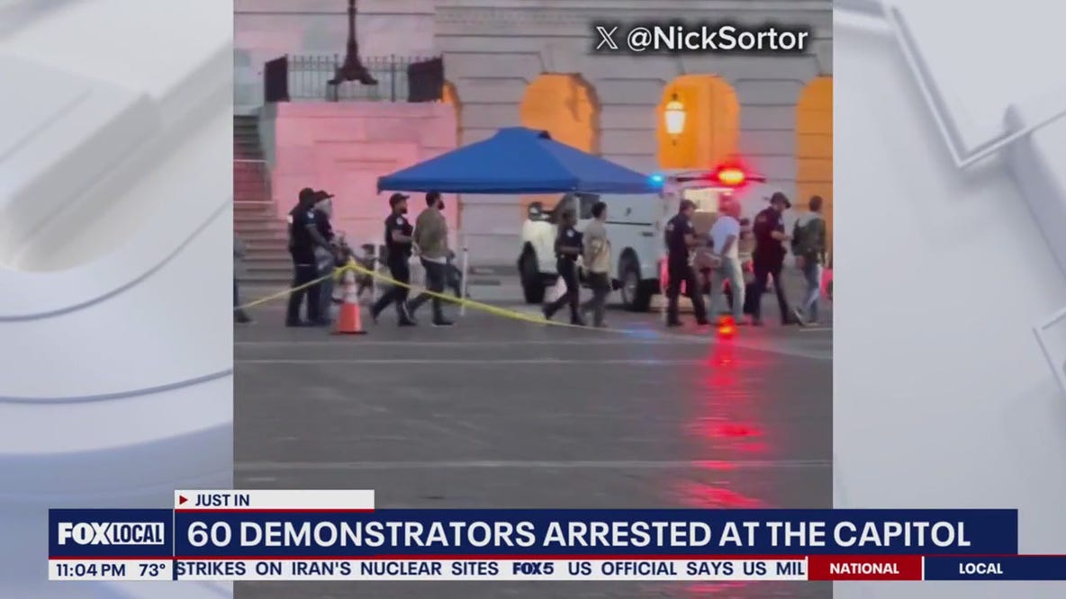 60 demonstrators arrested on Capitol Hill
