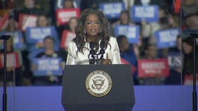 Oprah Winfrey gives speech at Harris rally in Philadelphia