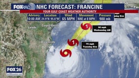 Tracking Tropical Storm Francine