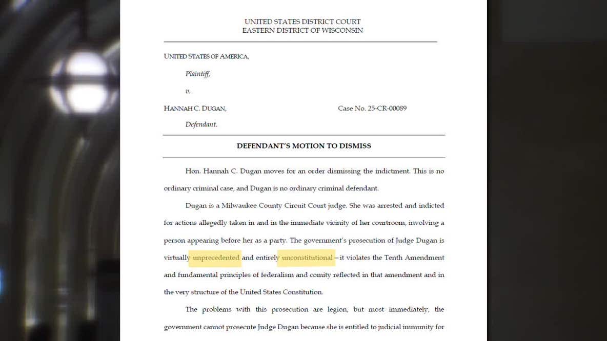 Judge Dugan moves to dismiss federal charges