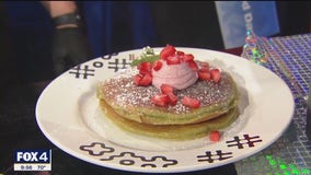 Strawberry matcha pancakes from Hash Kitchen