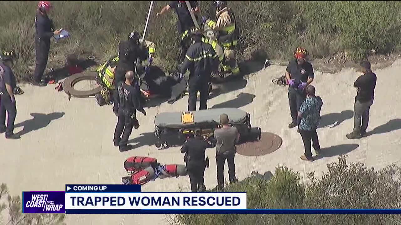 Woman rescued from storm drain | West Coast Wrap