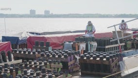 Final preps for Macy's 4th of July fireworks