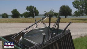 Group injured after lightning strikes canopy in Tarrant County storm