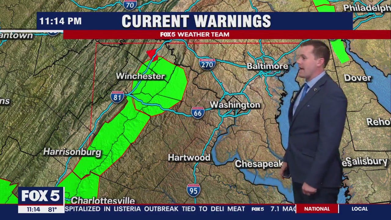 Tornado warning issued in West Virginia