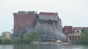 Trenton Power Plant boiler house implosion