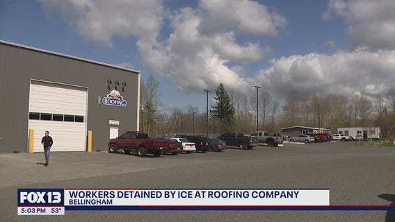 Families react as ICE detains 37 workers at Bellingham, WA roofing company