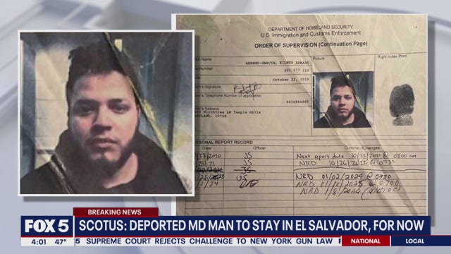 Supreme Court pauses order to return mistakenly deported Maryland man