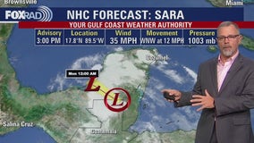 Sara downgrades to Tropical Depression