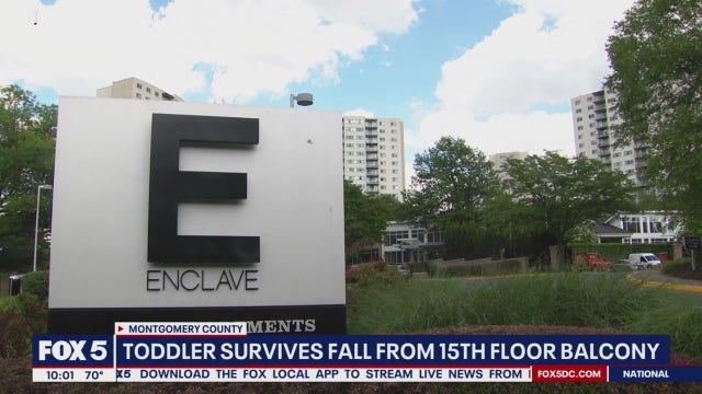 2-year-old boy survives fall from 15th story of Maryland apartment building