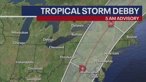 Tropical Storm Debby tracker