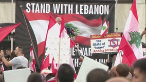 Hundreds rally for Lebanon in Dearborn calling for ceasefire