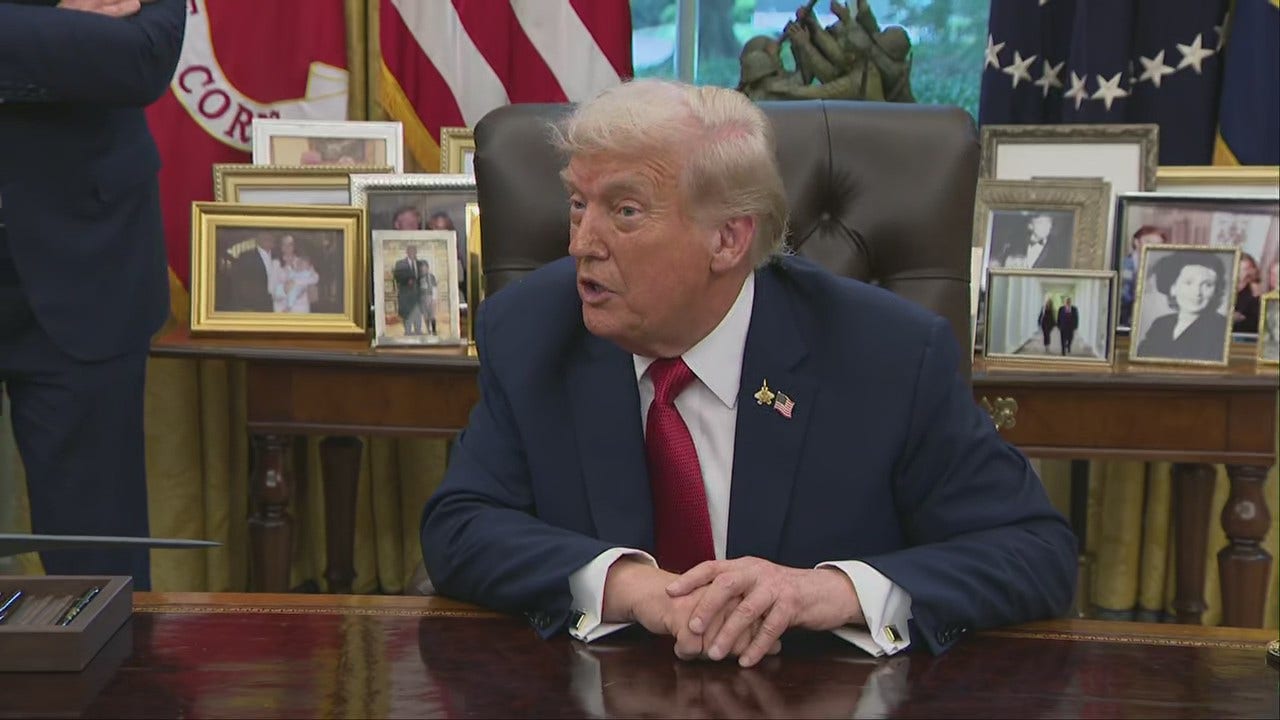 Trump Criticizes Congresswomen Crockett Omar in Oval Office Remarks