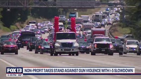 Nonprofit takes stand against gun violence with I-5 slowdown